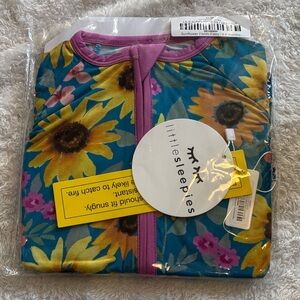 Little Sleepies Sunflower fields 3-6 zippie Pink Floral Sleep